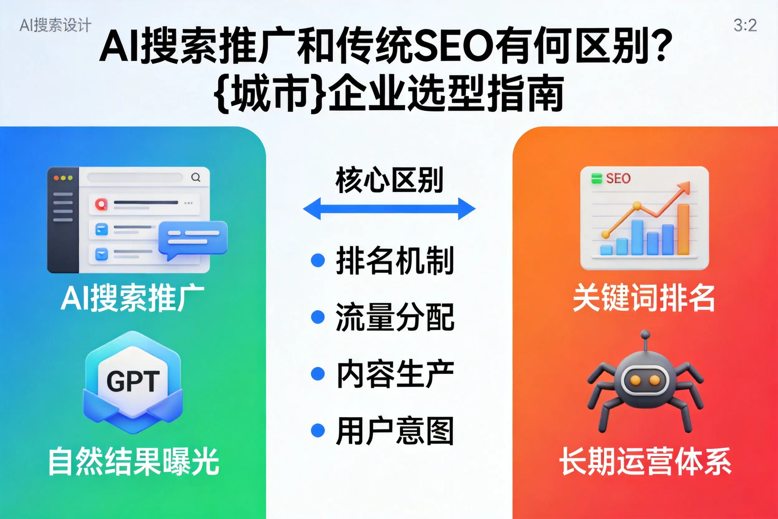 AI搜索推广和传统SEO有何区别？上海企业选型指南