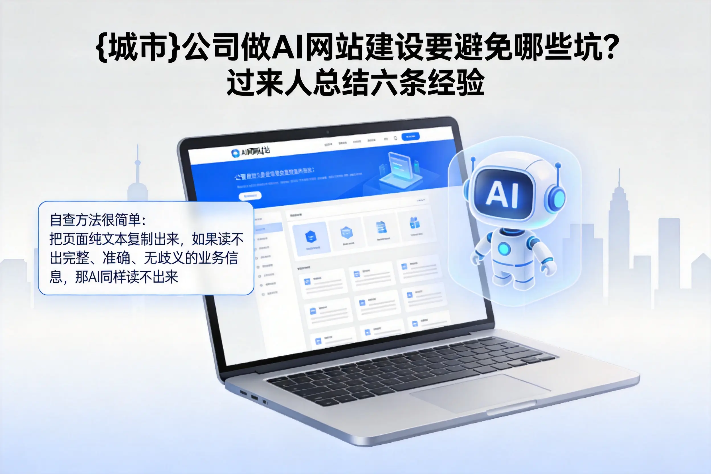 上海公司做AI网站建设要避免哪些坑?过来人总结六条经验