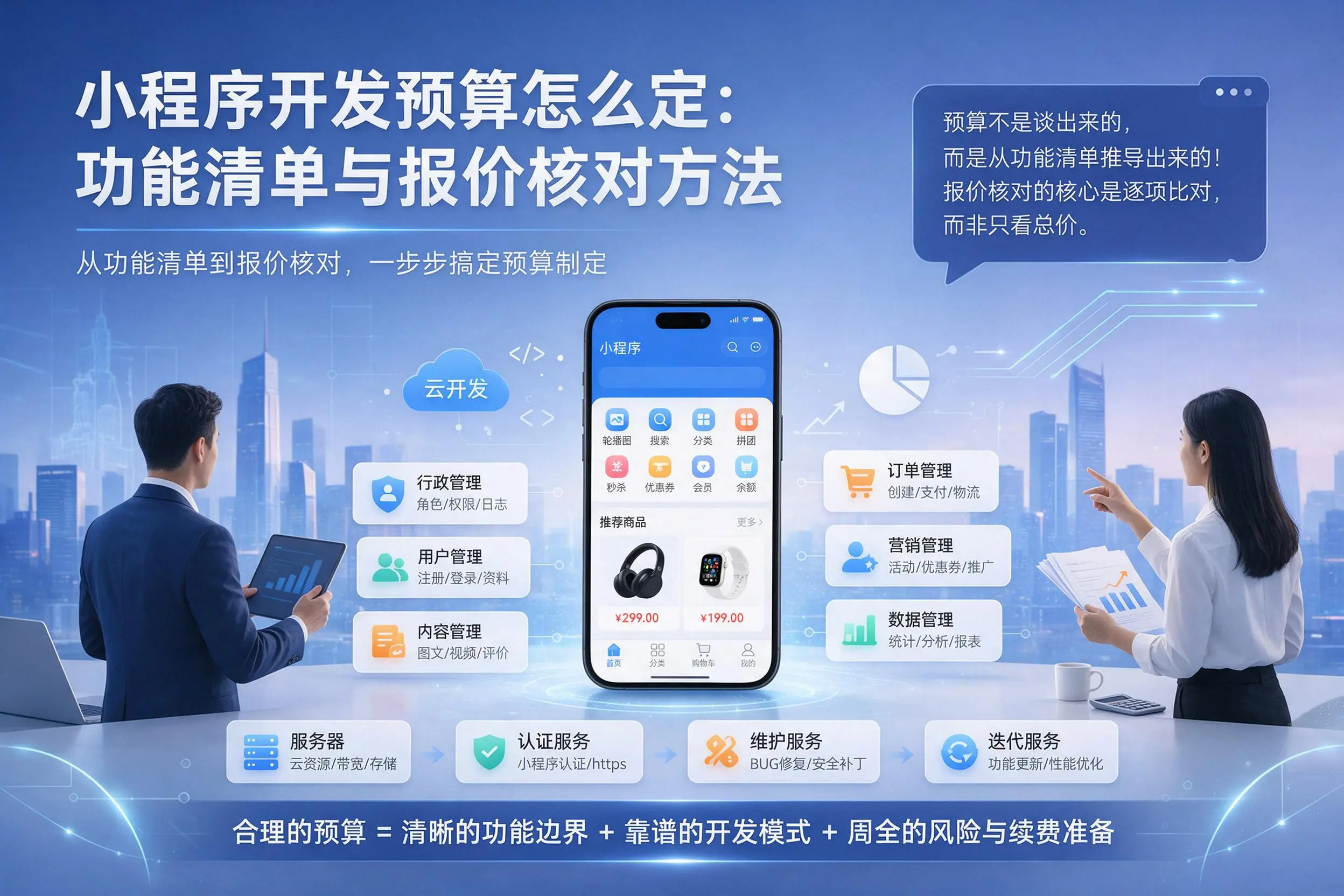 上海小程序开发预算怎么定：功能清单与报价核对方法