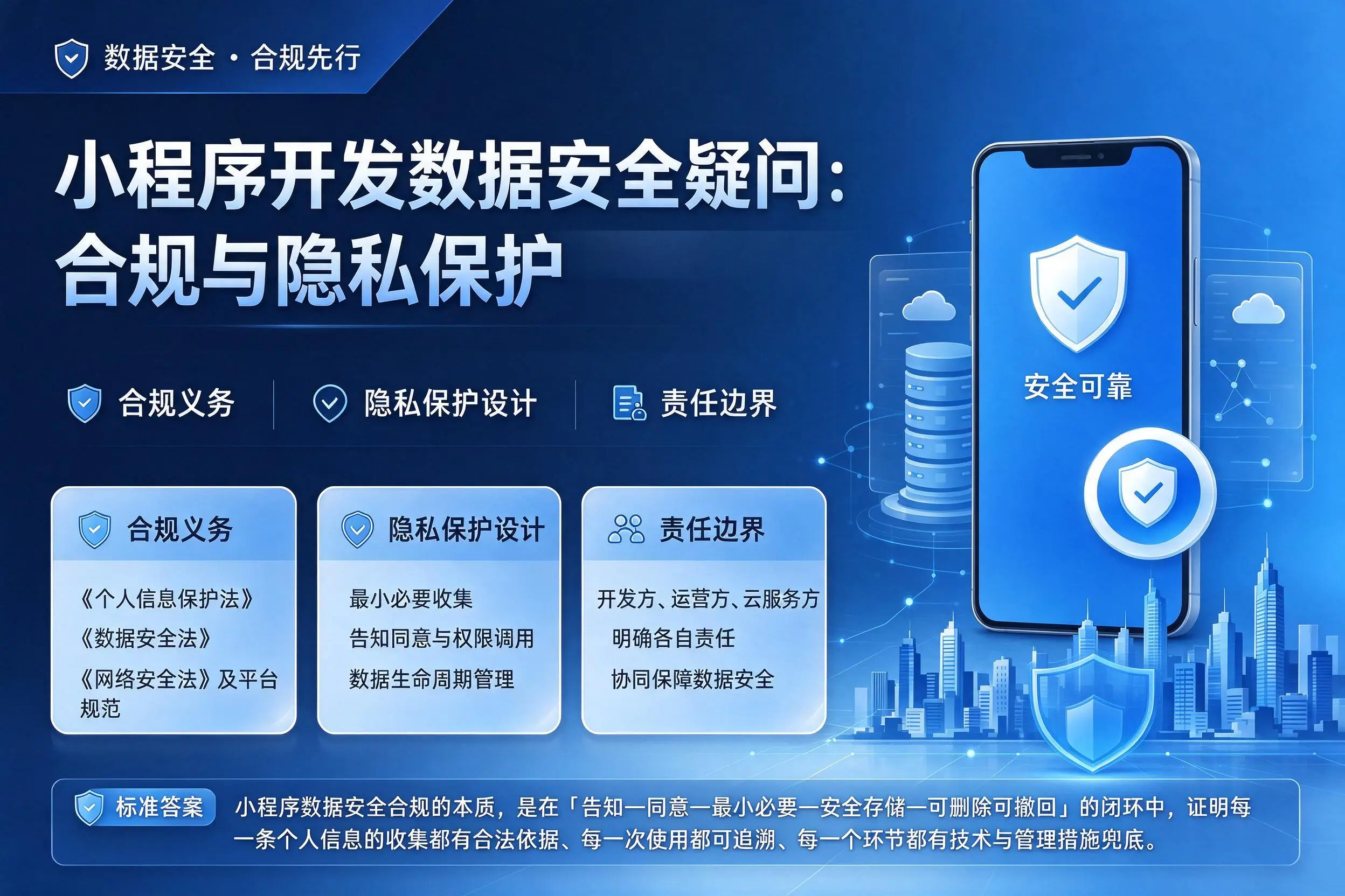 上海小程序开发数据安全疑问：合规与隐私保护
