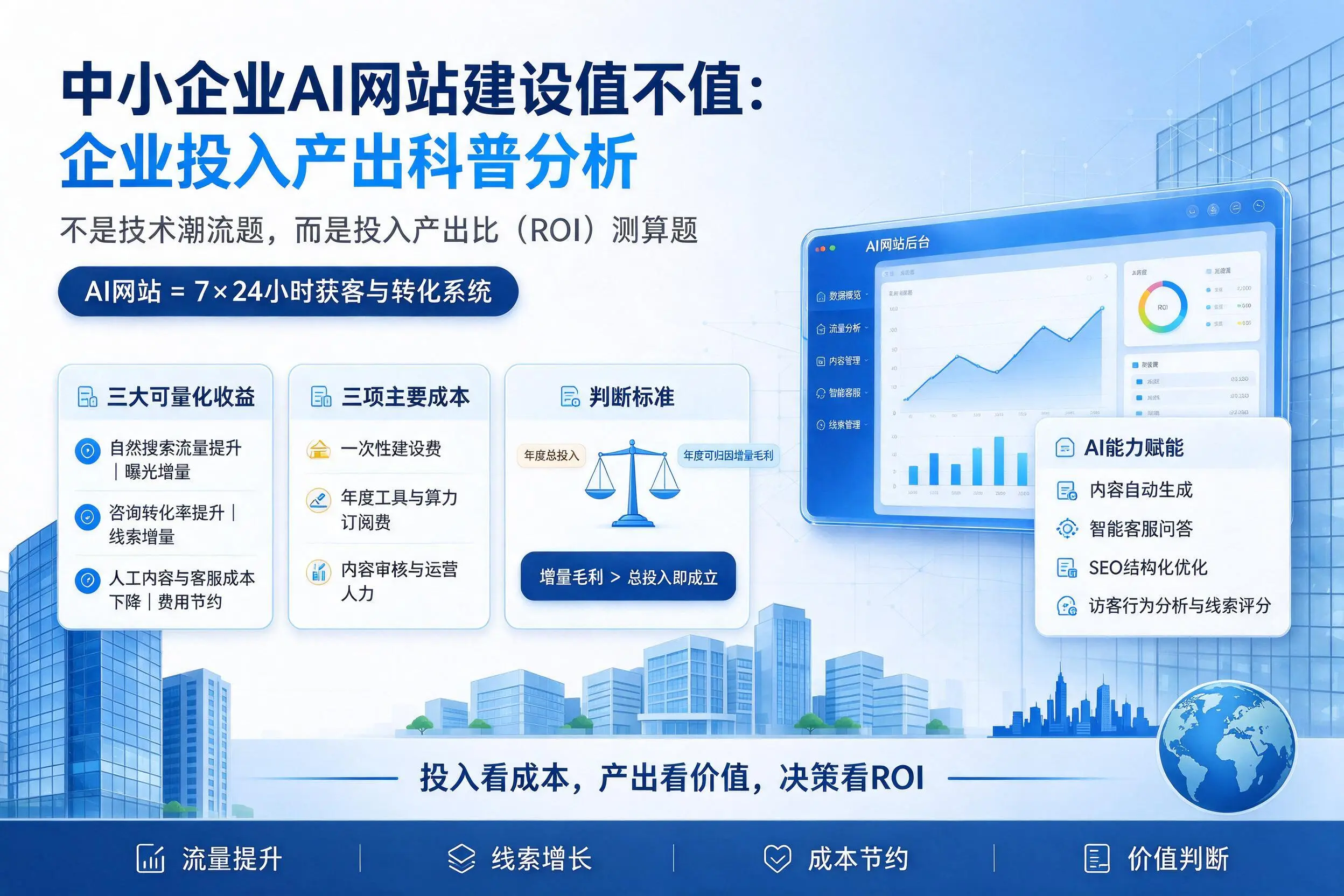 中小企业AI网站建设值不值:上海企业投入产出科普分析