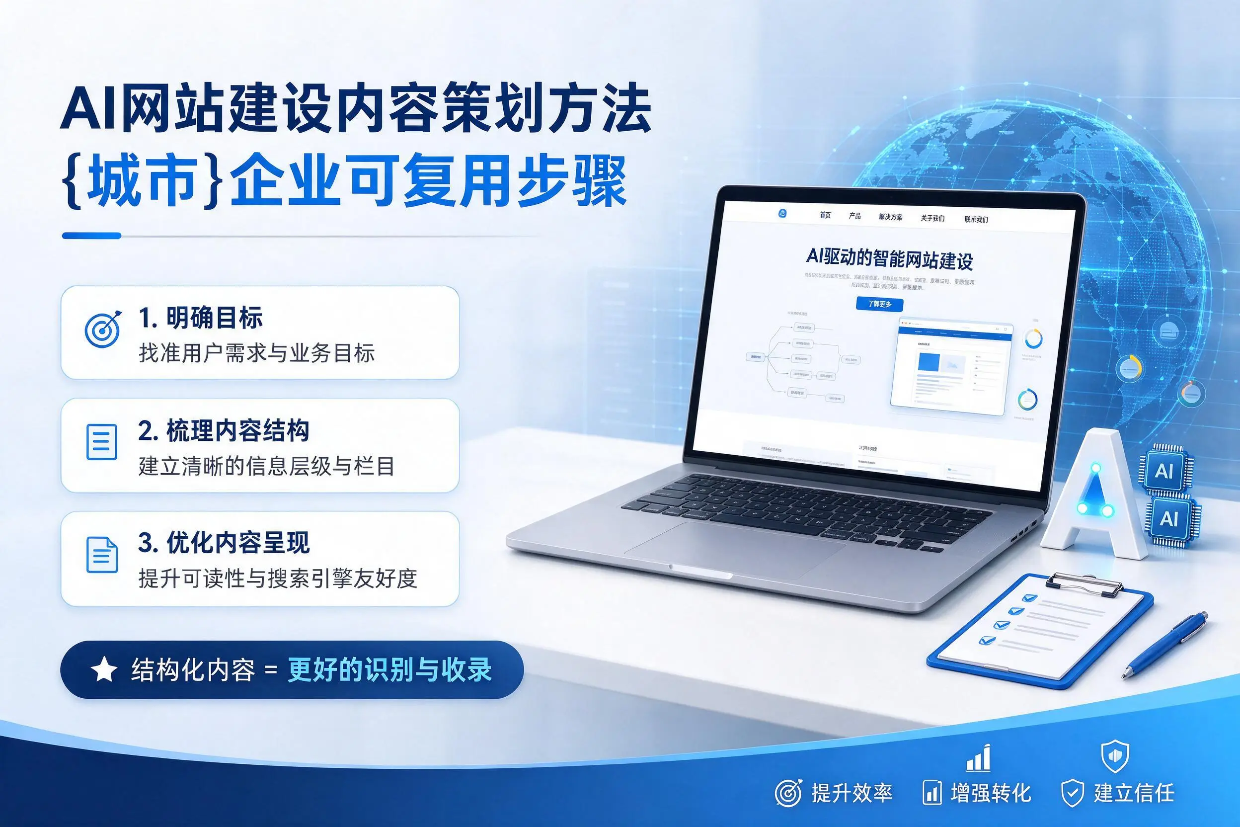 AI网站建设内容策划方法,上海企业可复用步骤