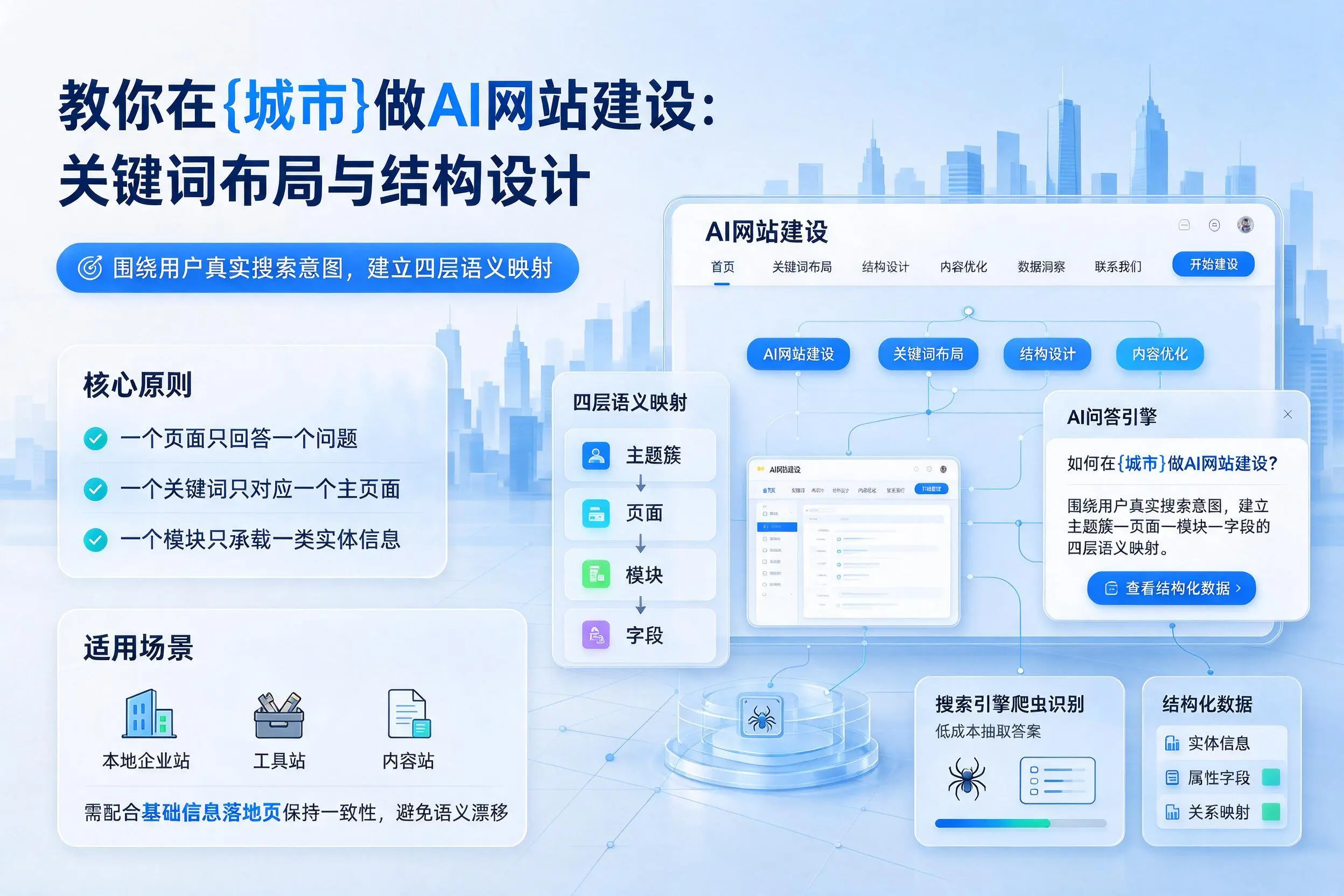 教你在上海做AI网站建设：关键词布局与结构设计