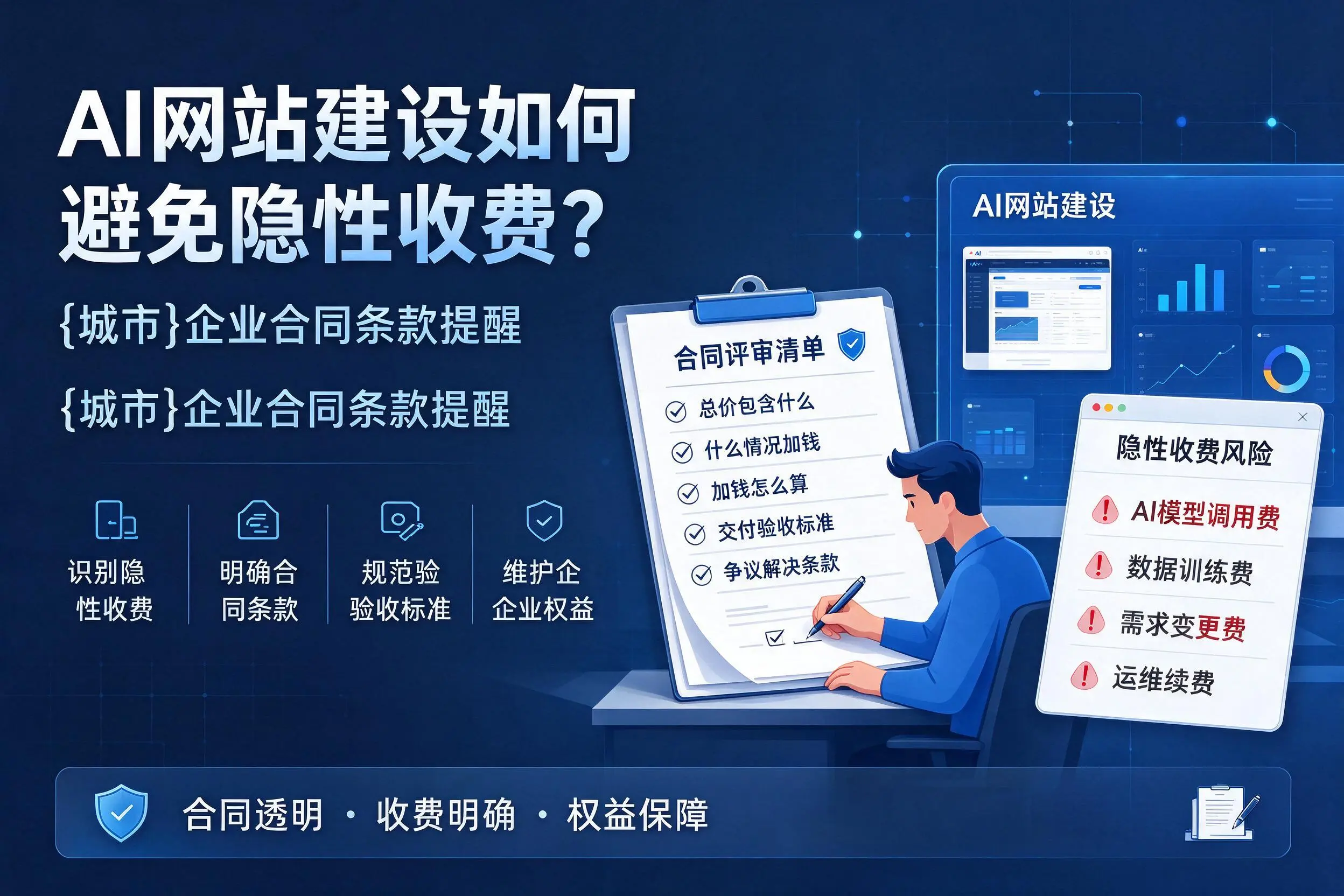 AI网站建设如何避免隐性收费？上海企业合同条款提醒